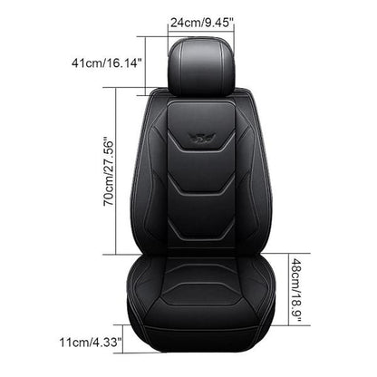 Universal 5D PU Leather Front Car Seat Cushion Mat Waterproof Breathable Protector