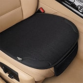 3-Piece Universal Car Seat Covers Full Set Breathable Linen Seat Cushion