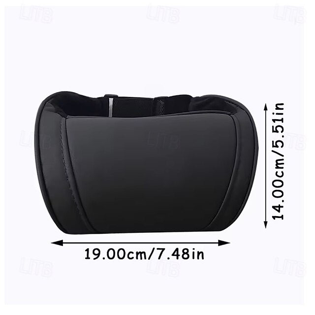 Genuine Leather Hanging Car Seat Pillow Neck Support Headres
