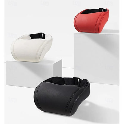 Genuine Leather Hanging Car Seat Pillow Neck Support Headres