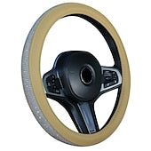 Diamond Leather Bling Crystal Rhinestones Universal Steering Wheel Cover