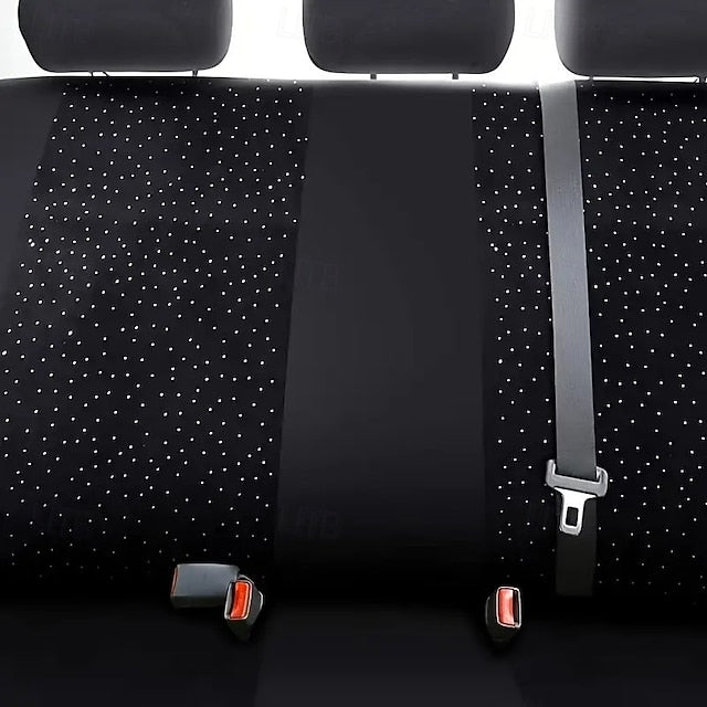 7 Pcs Car Bling Full Set Sparkling Rhinestone Diamond Starry Sky Seat Csuhion
