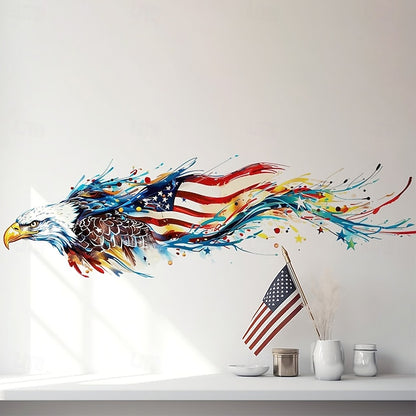 1 Pcs/2 Pcs American Flag Eagle Car Decals Artistic Paint Splash Vinyl Sticker