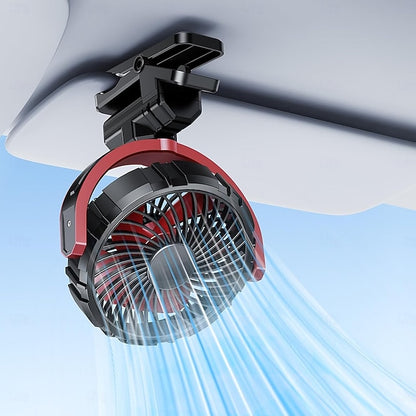 Car Fan 5V USB Small Clip  for Front/Rear Seat Rechargeable 2000mAh