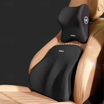 2 PCS Car Headrest Lumbar Support Memory Foam Neck Backrest Cushion