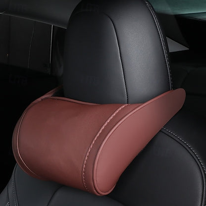 Genuine Leather Hanging Car Seat Pillow Neck Support Headres