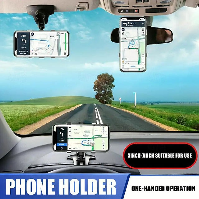 Car 360° Adjustable Waterproof Phone Mount Dashboard Holder