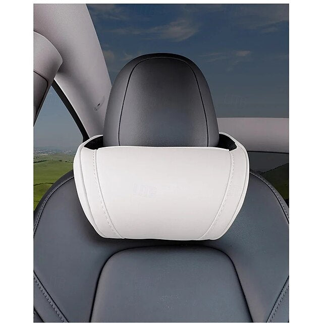 Genuine Leather Hanging Car Seat Pillow Neck Support Headres