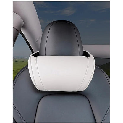 Genuine Leather Hanging Car Seat Pillow Neck Support Headres