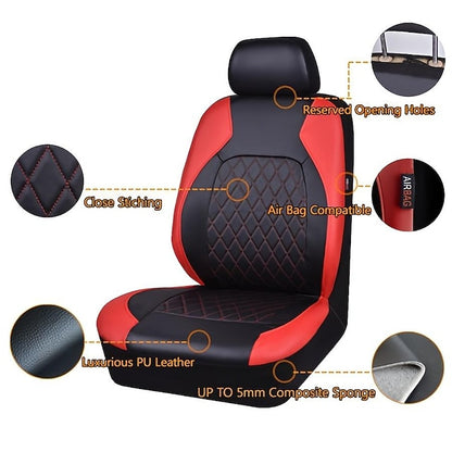 9 Pcs/Set Universal PU Leather Car Seat Covers Set Full Coverage Seat Protector