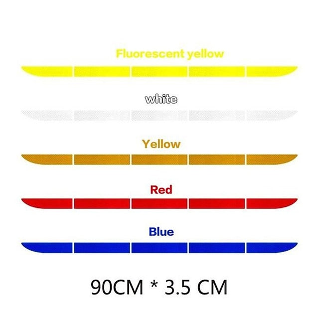 5pcs/set Car Reflective Stickers Waterproof Warning Decals Stickers
