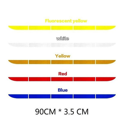 5pcs/set Car Reflective Stickers Waterproof Warning Decals Stickers