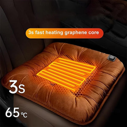 Car Winter Heated Seat Cushion USB Charging Soft Thick  Anti-slip Mat Cushion
