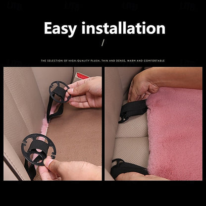 Car Multicolor Plush Rabbit Fur Winter Warm Thick Wool Seat Cushion