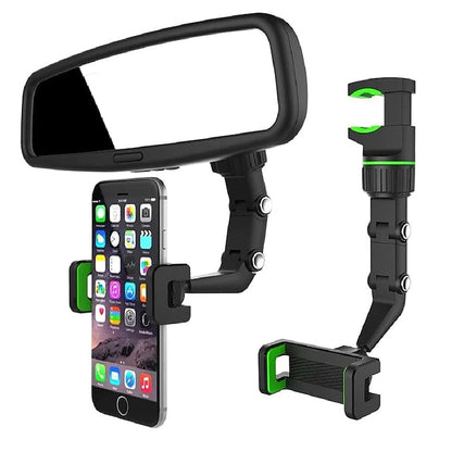Car Rearview Phone Holder Universal 360 Degrees Rotating Mount Holder