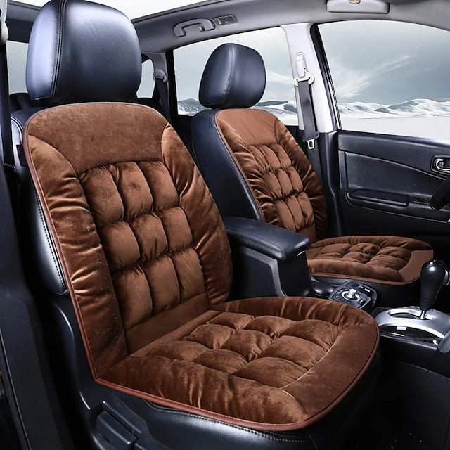 Car Winter Thicked Plush Quilting Plaid Soft Comfortable Warm Cushion