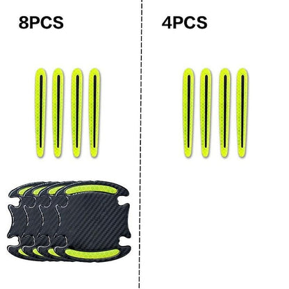 4pcs/8pcs Universal 3D Carbon Fiber Door Handle Sticker