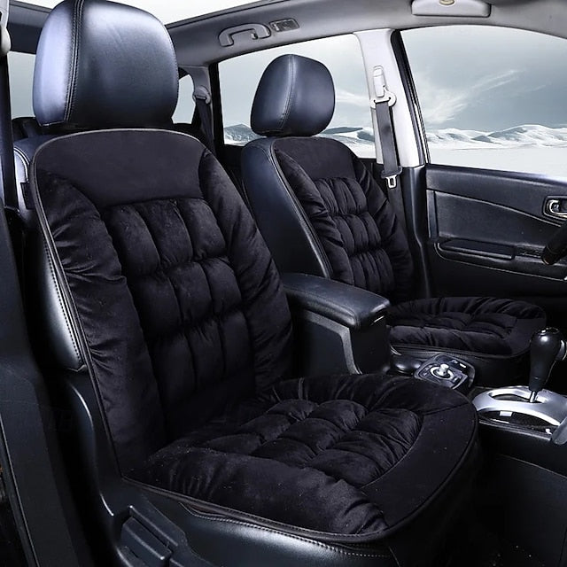 Car Winter Thicked Plush Quilting Plaid Soft Comfortable Warm Cushion