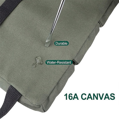 Multi-Purpose Roll Up Tool Bag Hanging Canvas Wrench Tool Bag Storage Bag with 5 Zipper