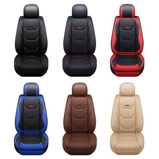 Universal 5D PU Leather Front Car Seat Cushion Mat Waterproof Breathable Protector