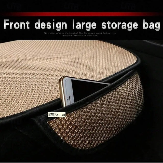 3 Piece Set Summer Car Ice Silk  Backless Cool Seat Cushion