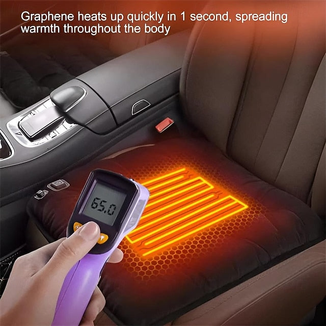 Car Winter Heated Seat Cushion USB Charging Soft Thick  Anti-slip Mat Cushion