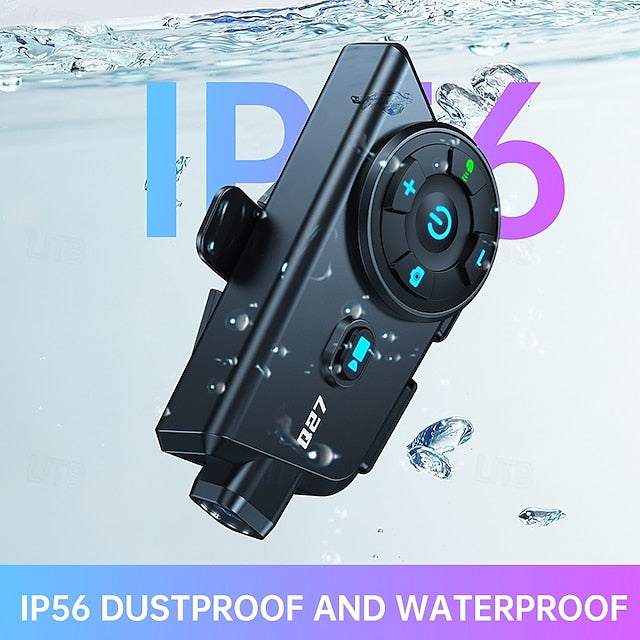 Q27 Motorcycle Bluetooth Wireless Intercom Headset with 720P HD Camera