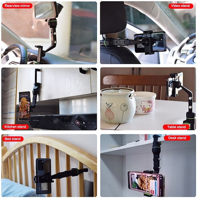 Car Rearview Phone Holder Universal 360 Degrees Rotating Mount Holder