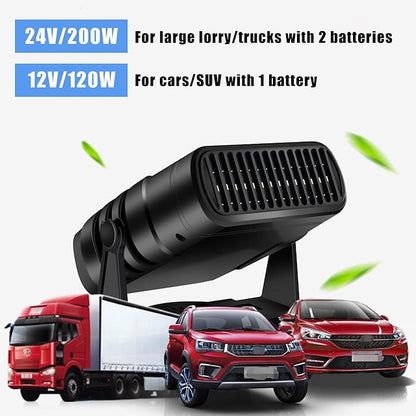 2 IN 1 Car Heater 12V/24V Electric Cooling Heating Defroster Fan