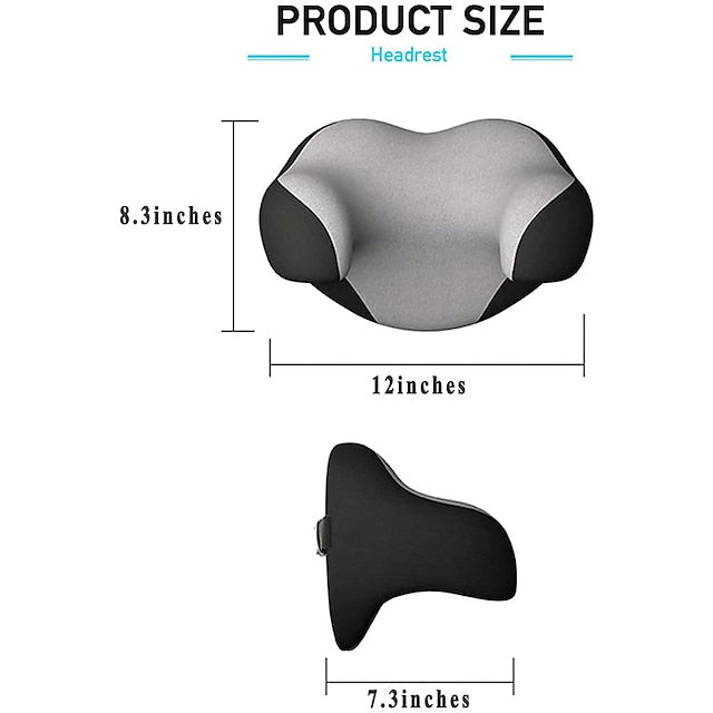 Car Seat Headrest Pillow Ergonomic Design Memory Foam Neck Support
