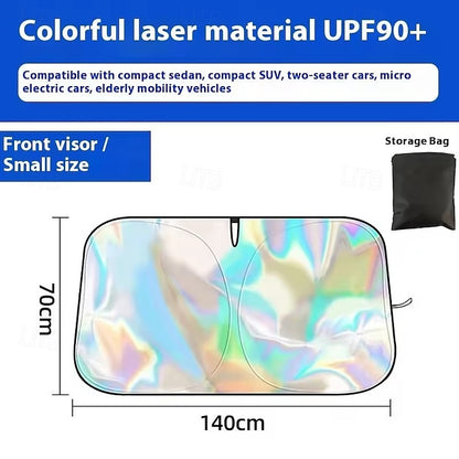 Laser Reflective Car Windshield Sun Shade for Front Window UV Rays Blocks