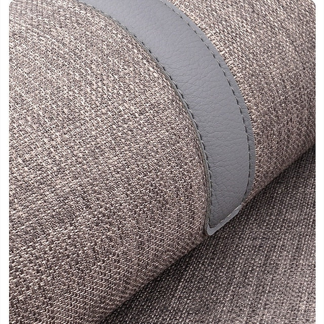 Car Universal Linen Breathable All-Season Fabric Backrest Headrest Seat Cushion Set