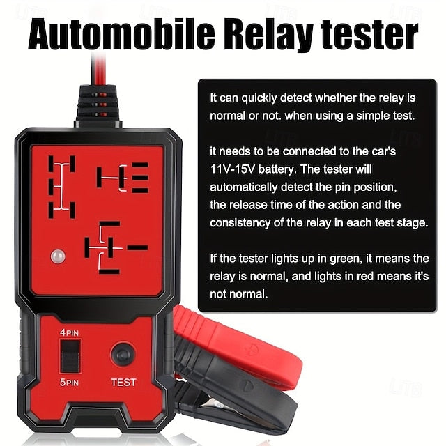 12V Automobile Relay Tester  Electronic Generator Diagnostic Tool Universal Check Analyzer