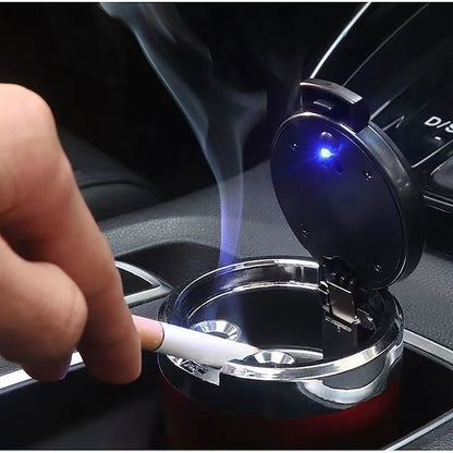 Portable Auto LED Ashtray Styling Smokeless Ash Tray Organizer For AUDI