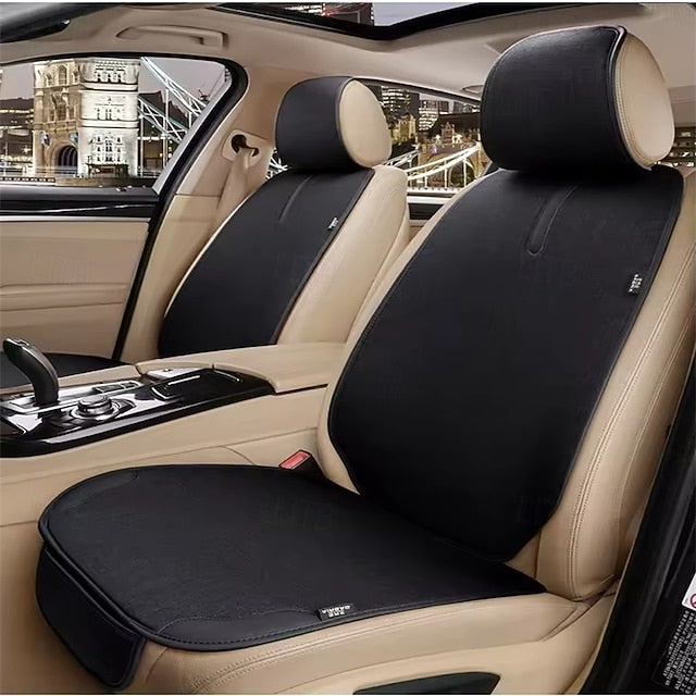 Car Universal Linen Breathable All-Season Fabric Backrest Headrest Seat Cushion Set