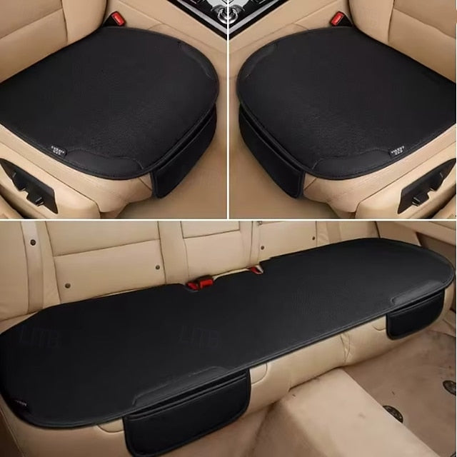 3pc Waterproof Universal Anti-Slip Seat Cushion Cover for Front Car Seats