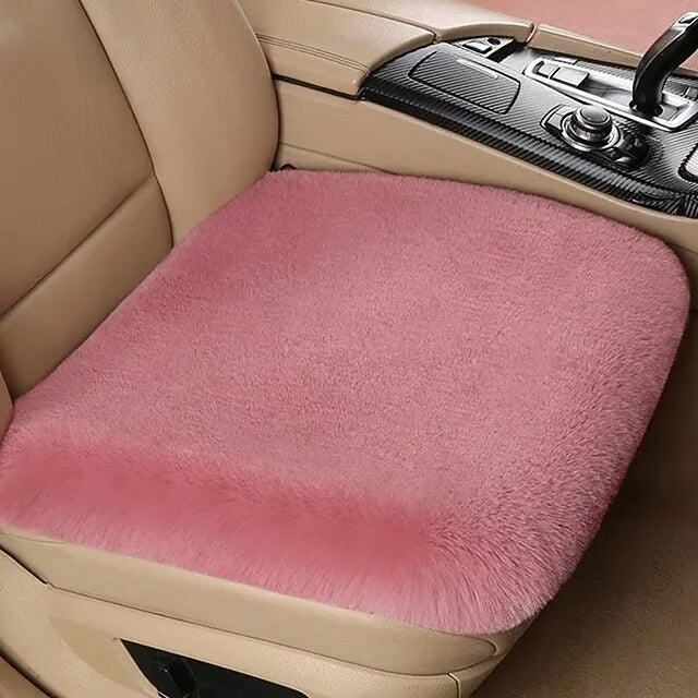 Car Multicolor Plush Rabbit Fur Winter Warm Thick Wool Seat Cushion