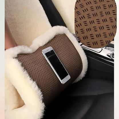 Car Winter Plush Thick Warm Soft Seat Cushion 3-Piece Set