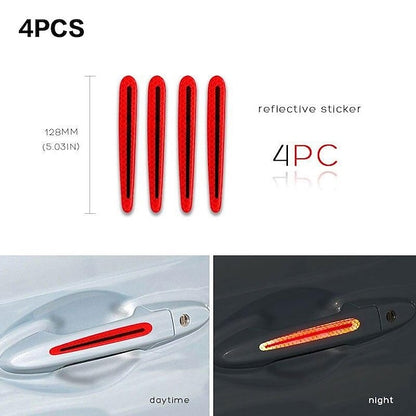 4pcs/8pcs Universal 3D Carbon Fiber Door Handle Sticker