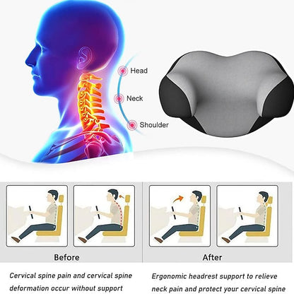 Car Seat Headrest Pillow Ergonomic Design Memory Foam Neck Support