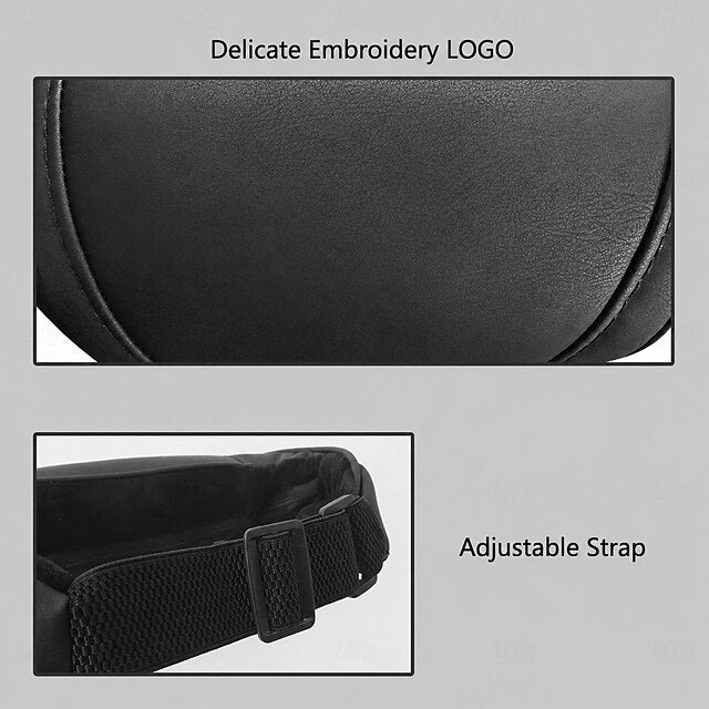 Genuine Leather Hanging Car Seat Pillow Neck Support Headres