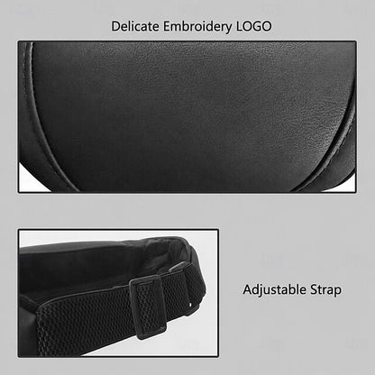Genuine Leather Hanging Car Seat Pillow Neck Support Headres