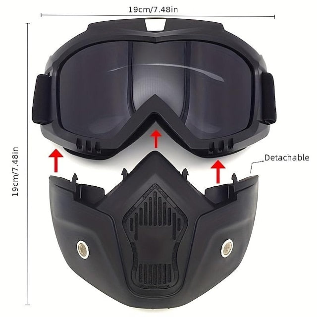 Motorcycle Camping CS Stay Protected Goggle Mask Tactical Full Face Shield