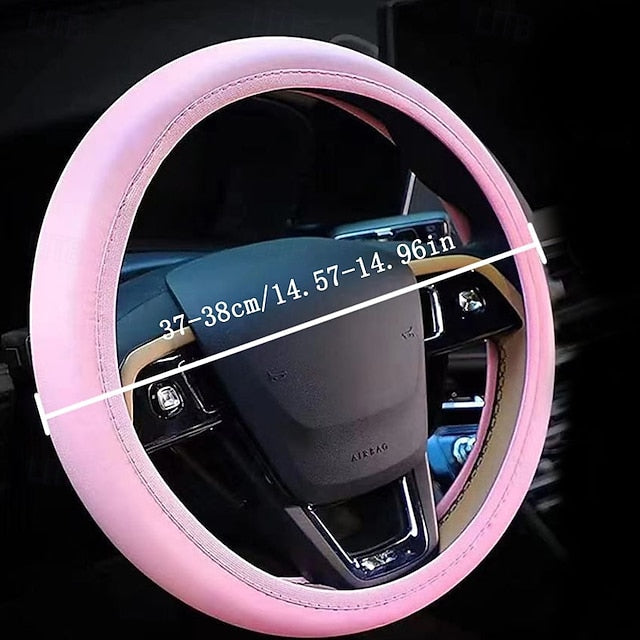 10 Pcs Car Steering Wheel Cover Set for Women 15 Inch Car Decor