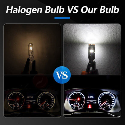 10Pcs Blue T5 74 37 SMD Car LED Dashboard Instrument Interior Light Accessories