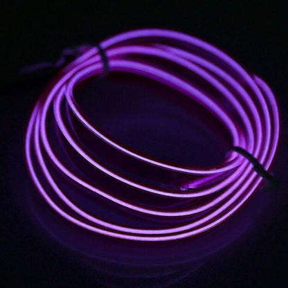 LED Auto Car Decor Interior Atmosphere Wire Strip Light Lamp Accessories Purple