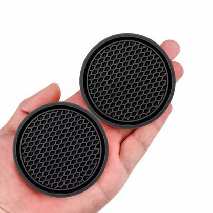 2 pcs Universal Black Car Cup Holder Non-Slip Insert Coaster Interior Accessorie