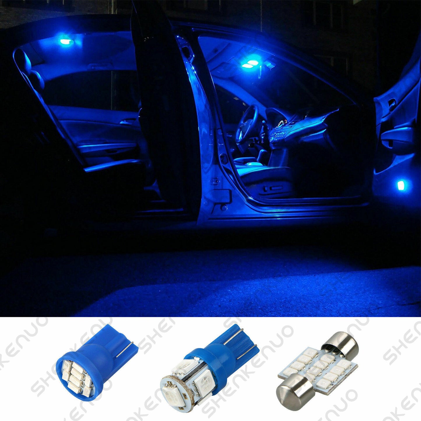 13x Auto Car Interior LED Lights Dome License Plate Lamp 12V Kit Accessories 8k
