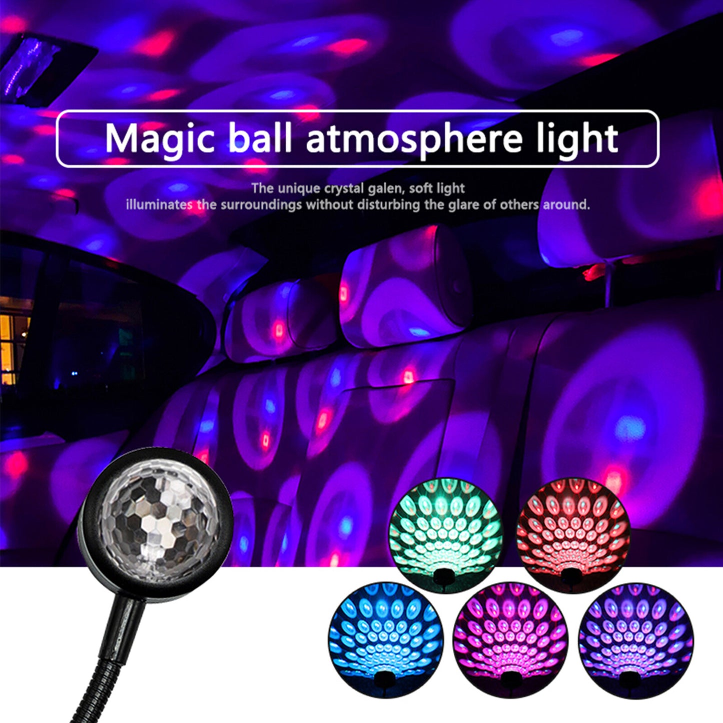 USB Car Interior Accessories Atmosphere Star Sky Lamp Ambient Night Lights
