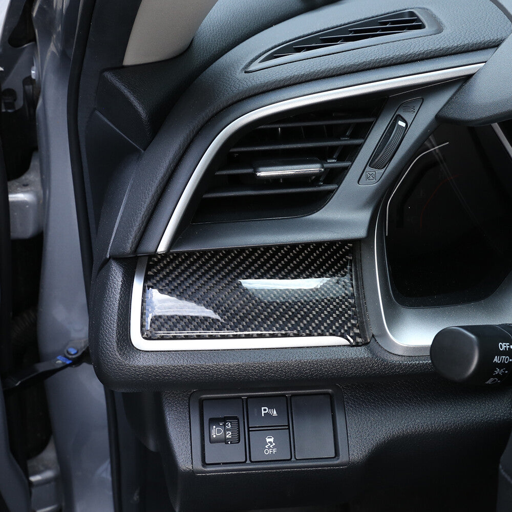 Carbon Fiber Center Dashboard Console Cover Trim For Honda Civic 2016-2019